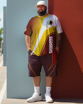 Ensemble de t-shirt ample de style équipe pour hommes, grande taille, style sportif, cadeau pour hommes